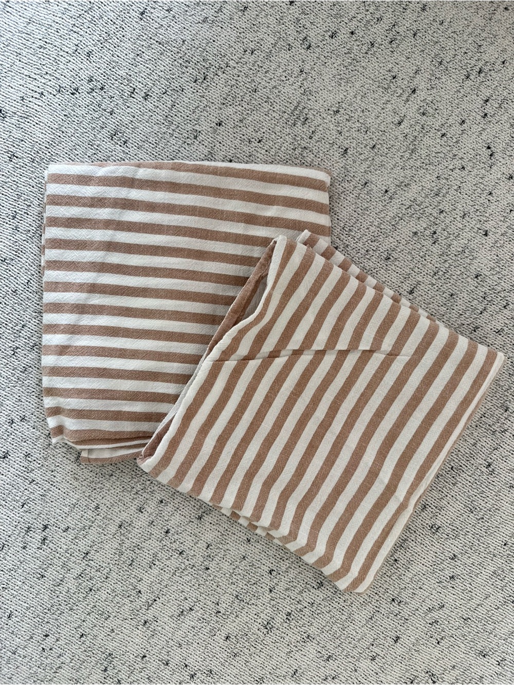 EUC Casaluna King Pillowcases - Linen Blend Striped - Set of 2